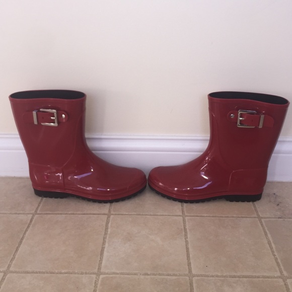 Red Rain Boots
