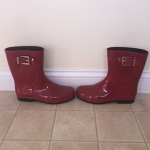 Red Rain Boots