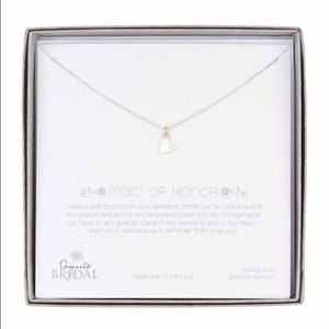 Dogeared Maid of Honor Heart Diamond Necklace