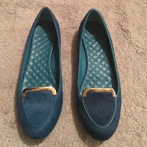 Calf hair flats (Tory Burch)