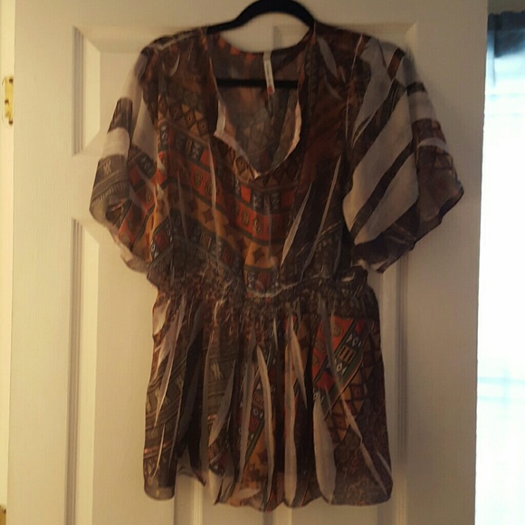 Multi color blouse. Worn once - Picture 1 of 4