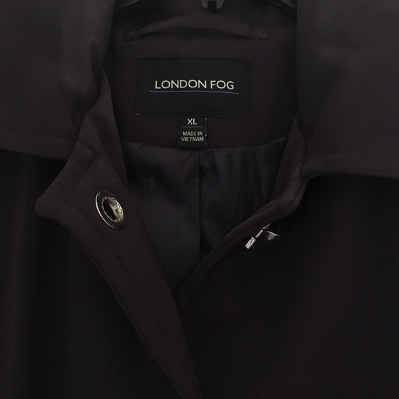 London Fog Long All Weather Coat - Plum Color