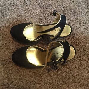 Black and Gold Nine West Heels.