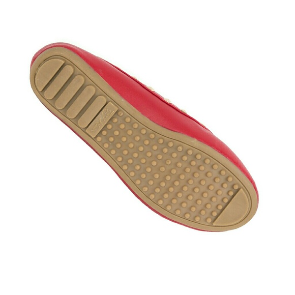 Tory K Women Studded Ballet Flats, b-1616, Red - Picture 3 of 4