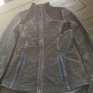 Lulu blue and black running zip