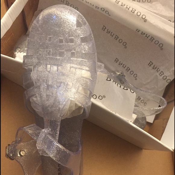 Bamboo jelly sandals glitter NWT size 8