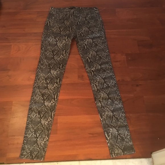Faux lizard pant