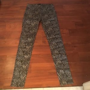 Faux lizard pant