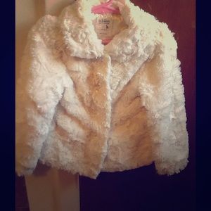 Old Navy Off White "Fur" Coat  NWOT