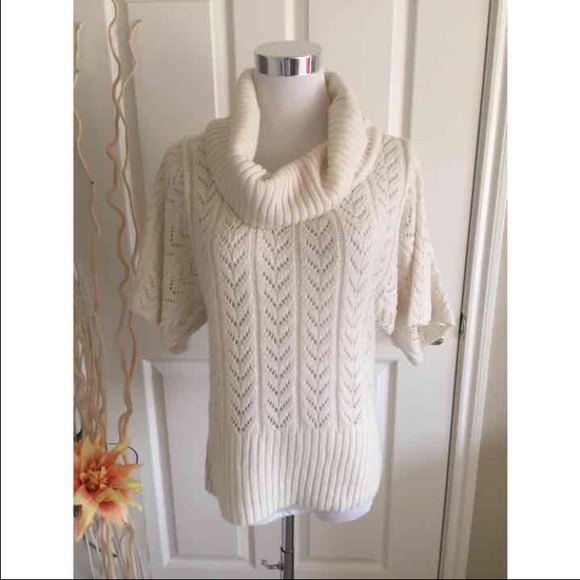 Cowl-Neck Crocheted Sweater