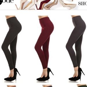 Fleece lined high waisted leggings NWT 3 pack!