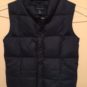 Lands End Blue Puffy Vest