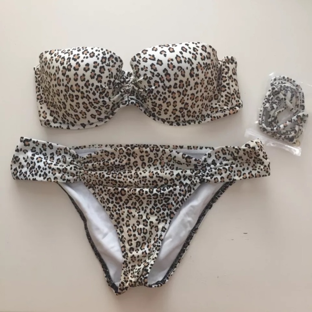 VS Cheetah Bikini Bandeau Set 32C