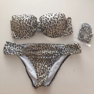 VS Cheetah Bikini Bandeau Set 32C
