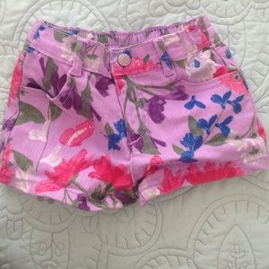 Purple floral shorts