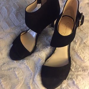 Black Suede Jessica Simpson High Heels