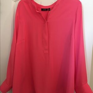 Apt. 9 hot pink long sleeve blouse