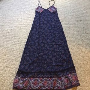 Blue Paisley PacSun Maxi Dress