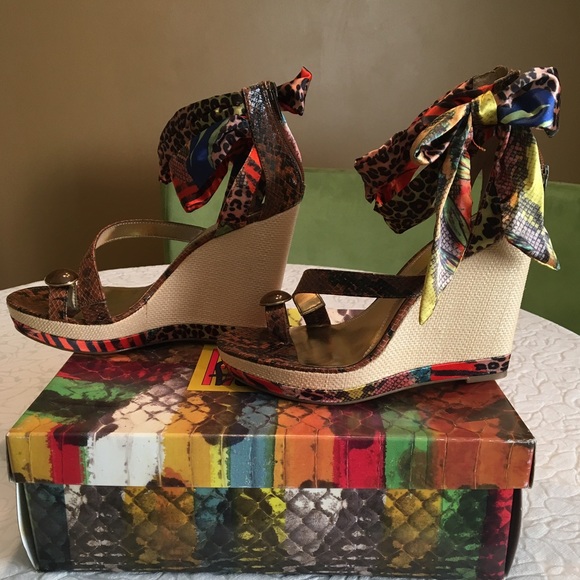 Falchi Wedge Sandals - Picture 2 of 4