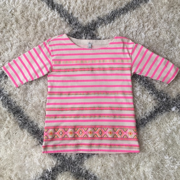 J.Crew Embroidered Top