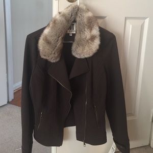 Soft Brown jacket with faux fur lining