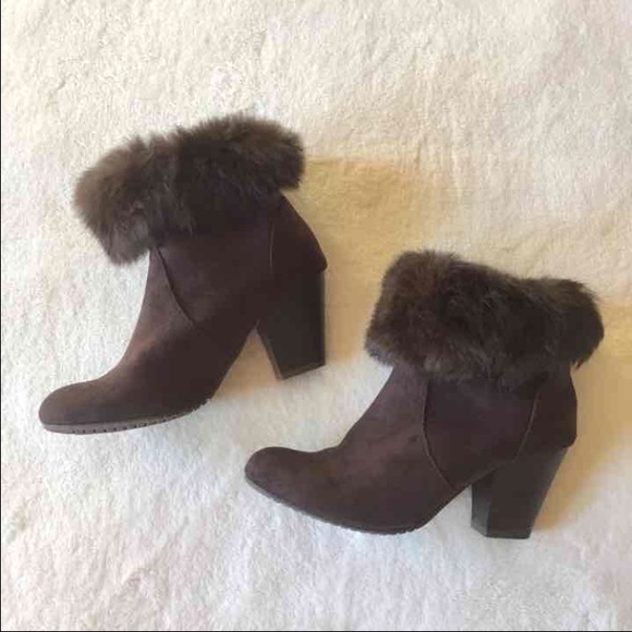 Ankle Short Boots Bootie with Fur