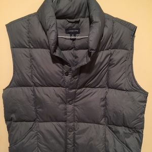 Lands End Men's Gray Puffy Vest