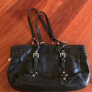 Coach leather black purse