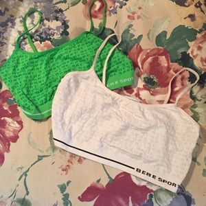 Two Bebe Sport Sports Bras/Short Undershirts