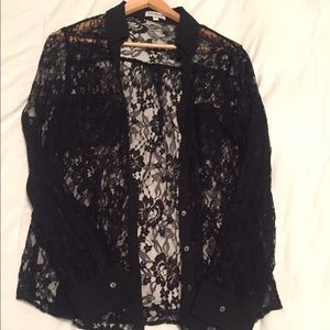 Black Lace Shirt