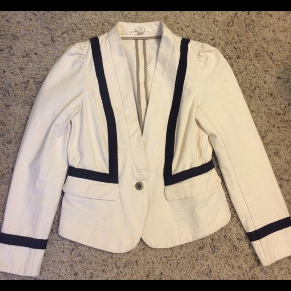 Cream & Navy Blazer