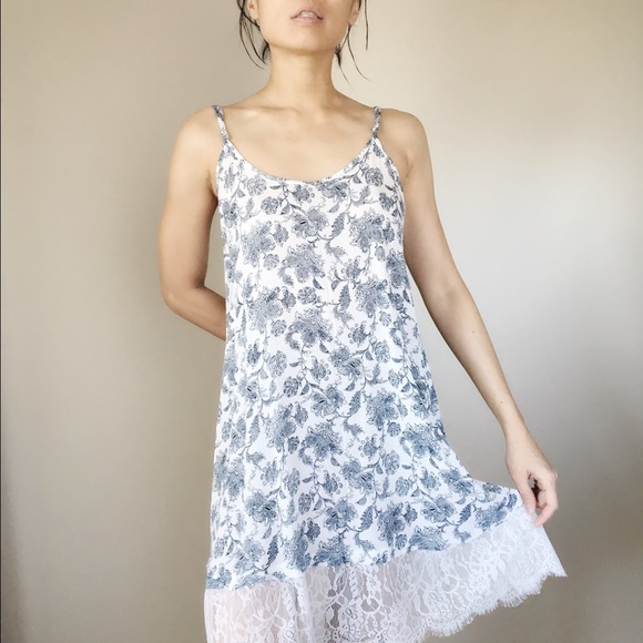 Floral with lace trim slip dress. CLEARANCE - Picture 4 of 4