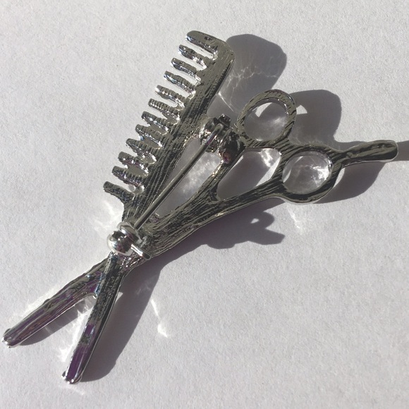 (M3)Silver Hairstylist Brooch - Picture 4 of 4