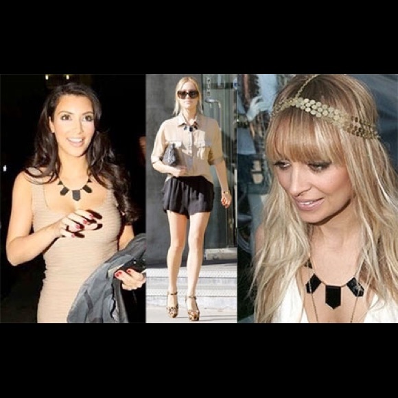 House of Harlow 1960 Station Necklace BlackLeather