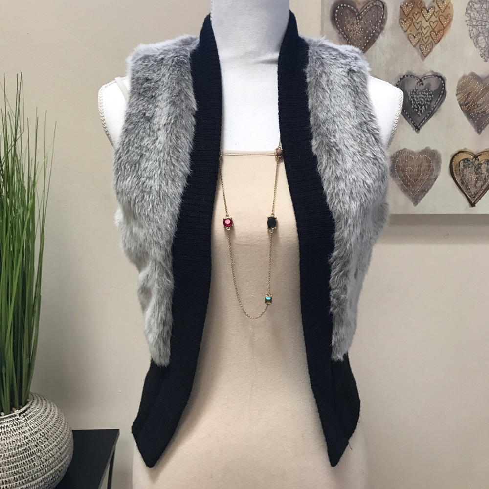 Faux fur vest
