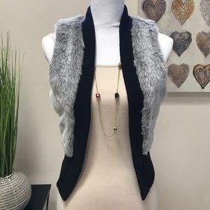 Faux fur vest