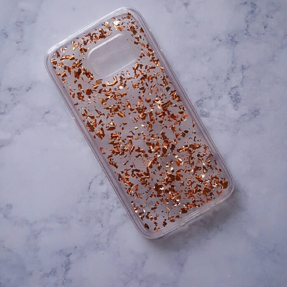 Galaxy S7 Rose Gold foil phone case.