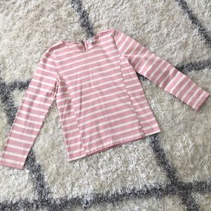 J.Crew Pink Striped Top