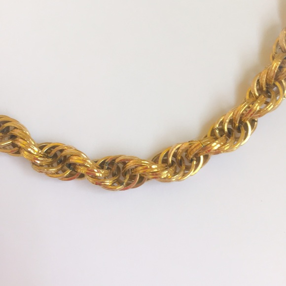 Monet Vintage Gold Tone Chain Necklace - Picture 2 of 2