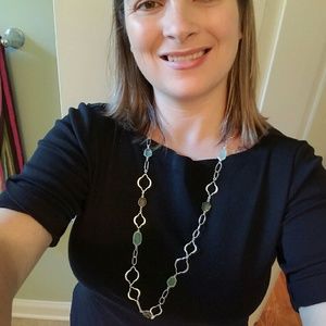 Stella and Dot arabesque necklace- Silver