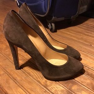 Giuseppe zanotti size 40 brown suede pumps