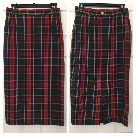 Sexy Vintage retro U.K. plaid pencil skirt - Picture 3 of 6