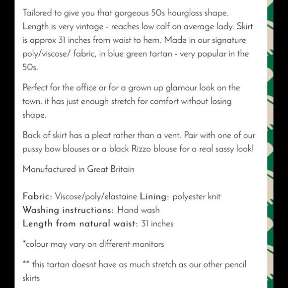 Sexy Vintage retro U.K. plaid pencil skirt - Picture 6 of 6