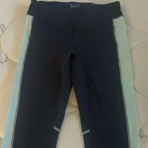 Navy and light blue Capri work out pants