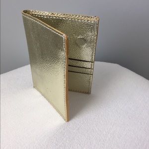 Pottery Barn Gold leather passport holder