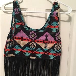Aztec crop top