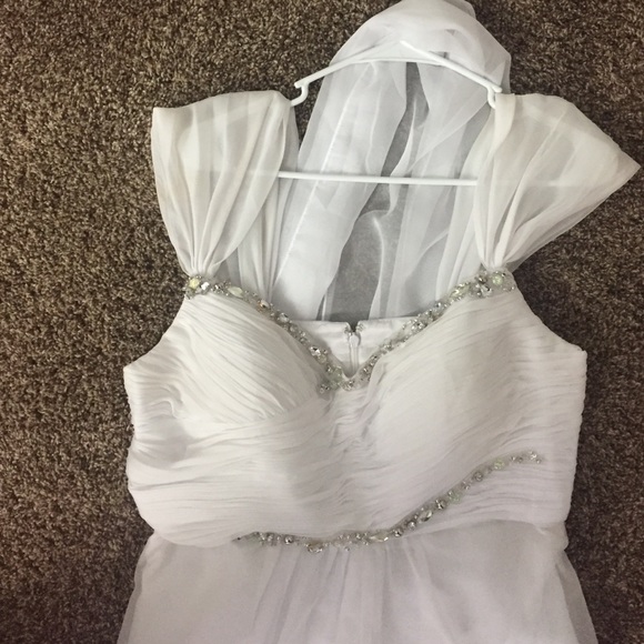 Gently used, worn once, white prom dress! - Picture 2 of 3