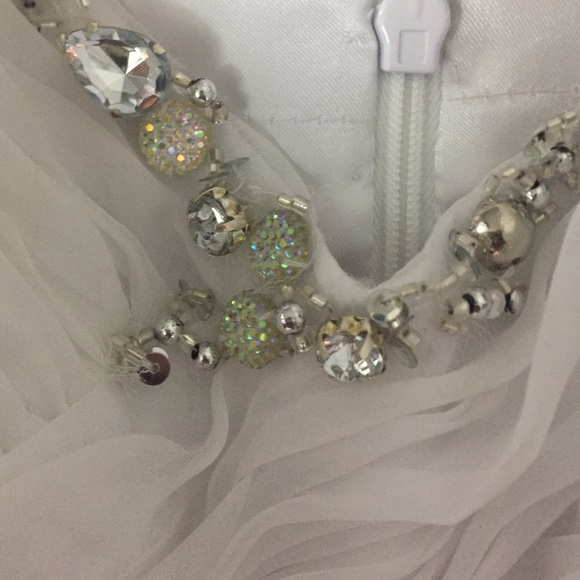 Gently used, worn once, white prom dress! - Picture 3 of 3