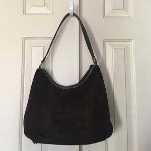 Brown suede purse