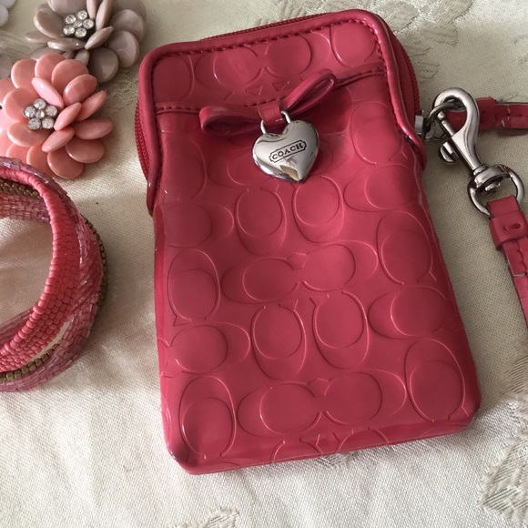 Coach Handbags - Salmon Pink Coach Wristlet